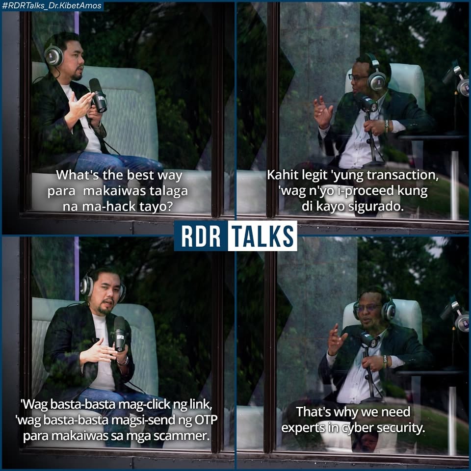 RDR Talks panel with Dr. Kibet Amos on how to avoid getting hacked — don't click links, don't send OTP, and why we need experts in cyber security.