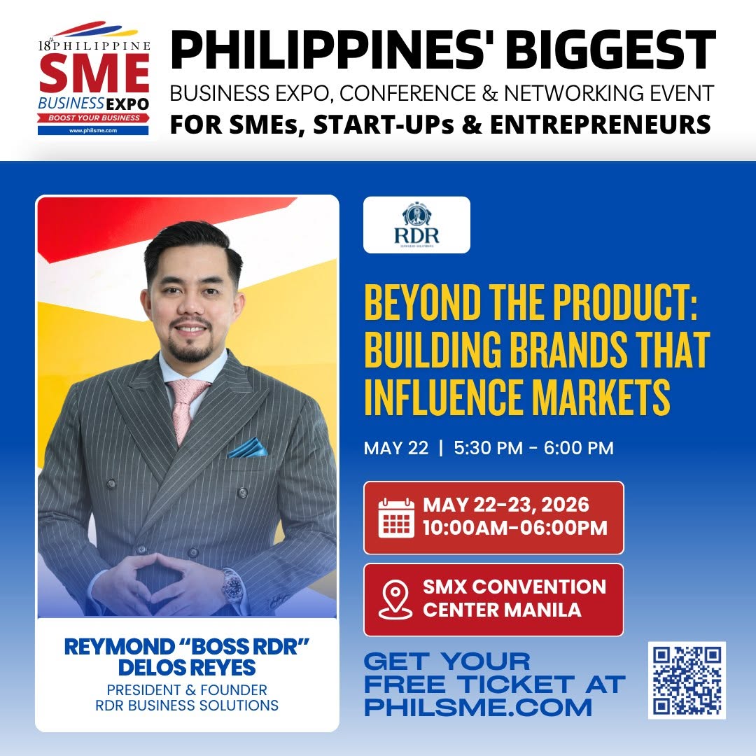 Boss RDR presenting Beyond the Product: Building Brands That Influence Markets at PhilSME