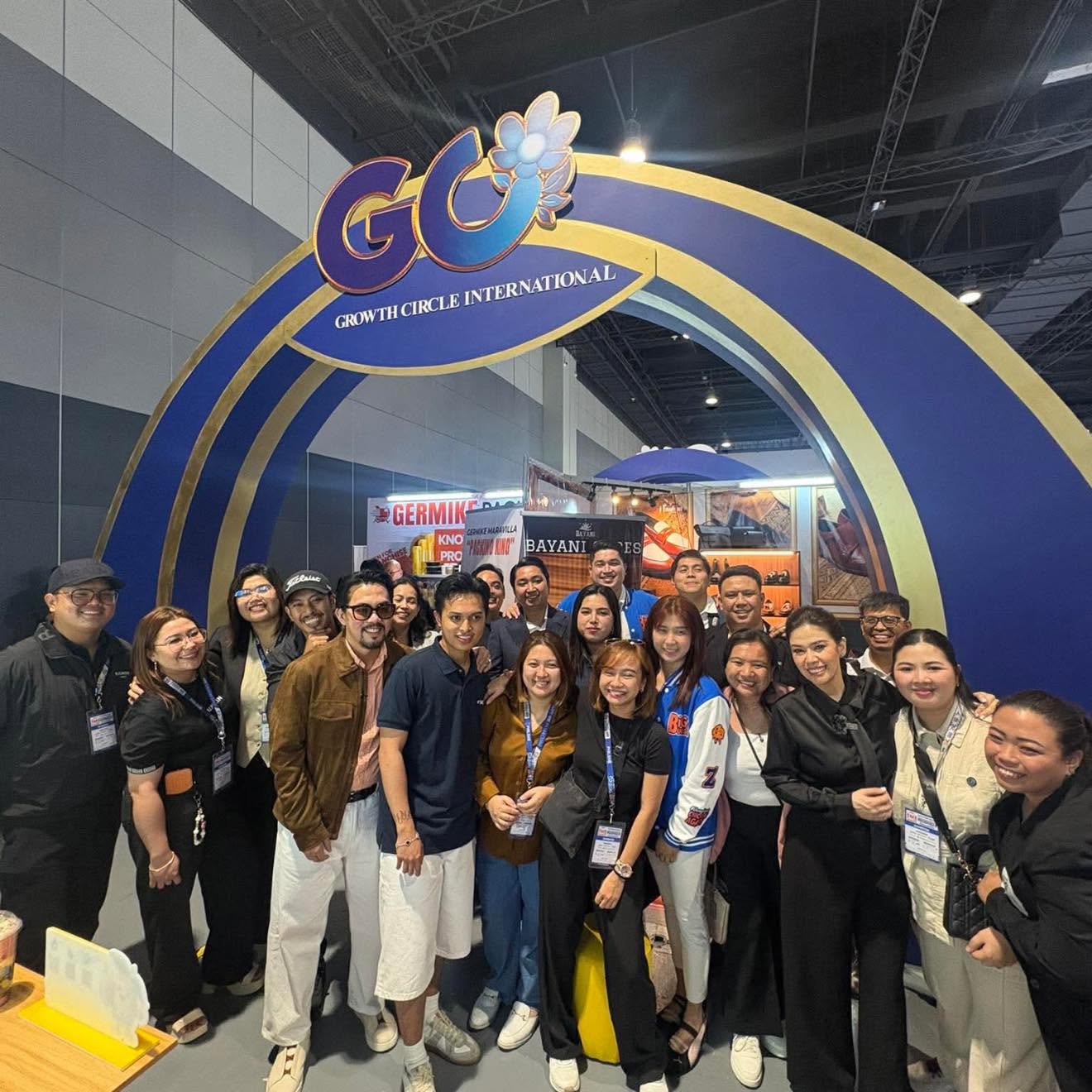 Growth Circle International booth group photo at PhilSME with Boss RDR and GCI community members