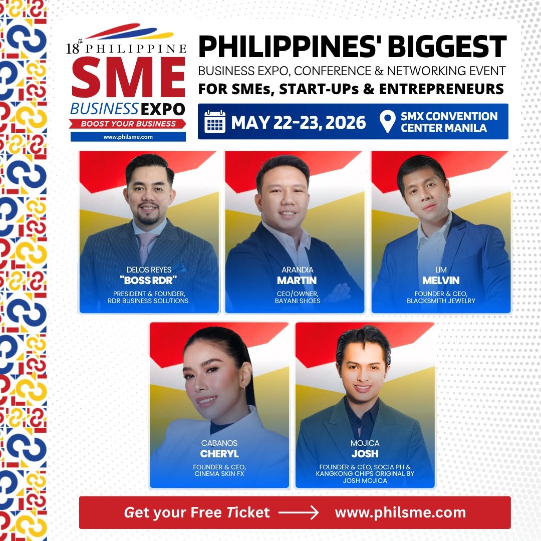 PhilSME speakers lineup — Boss RDR, Martin Arandia, Melvin Lim, Cheryl Cabanos, Josh Mojica