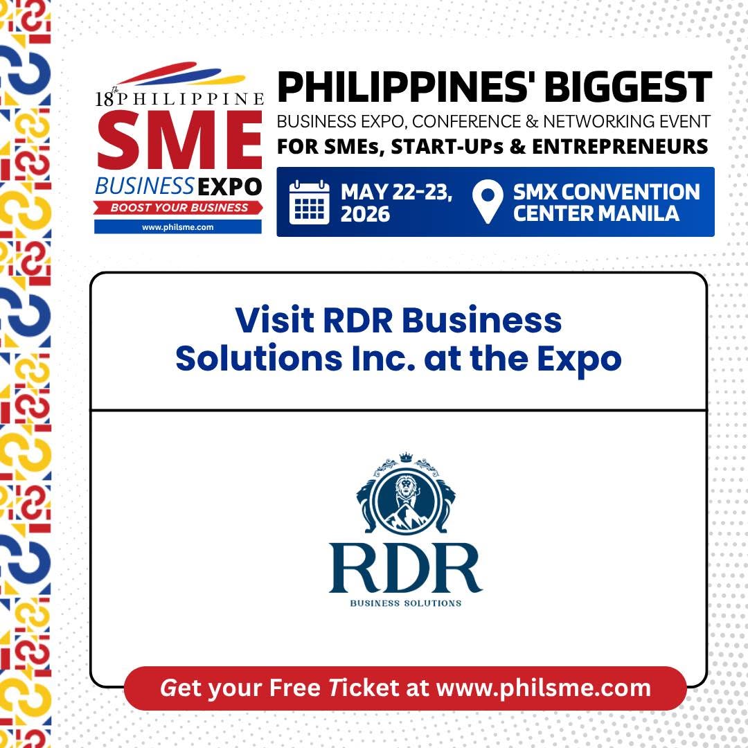 RDR Business Solutions Inc. exhibitor booth at the 18th Philippine SME Business Expo