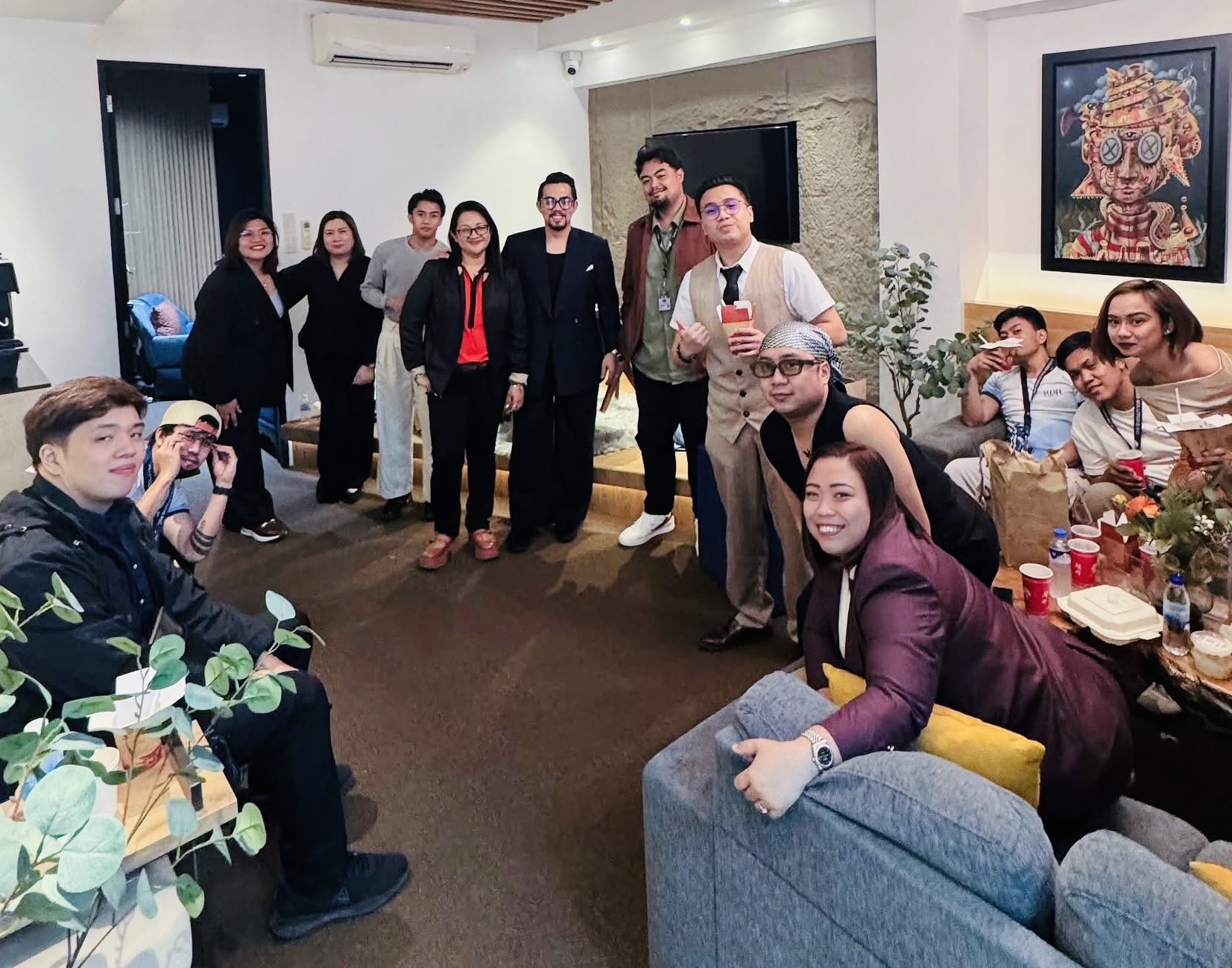 RDR Business Solutions Inc. team members gathered for a celebration with Boss RDR